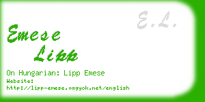 emese lipp business card